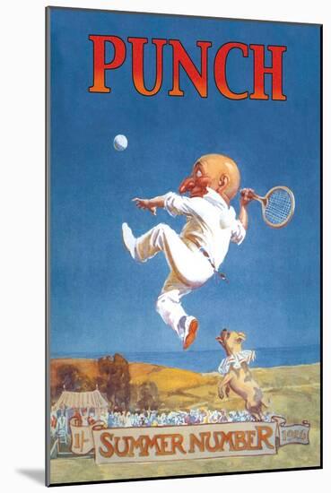Punch: Gnome Playing Tennis-null-Mounted Art Print