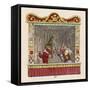 Punch Judy and the Baby-George Cruikshank-Framed Stretched Canvas