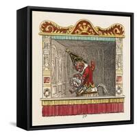Punch on His Steed-George Cruikshank-Framed Stretched Canvas
