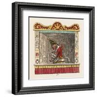 Punch on His Steed-George Cruikshank-Framed Art Print