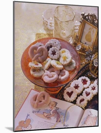 Punch Pretzels, Spitzbuben Cookies and Sandies with Dried Fruit-Eising Studio - Food Photo and Video-Mounted Photographic Print