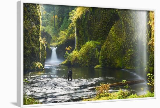 Punchbowl Falls in Eagle Creek, Columbia Gorge, Oregon, USA-Gary Luhm-Framed Photographic Print