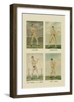 Punching Quartet-null-Framed Art Print