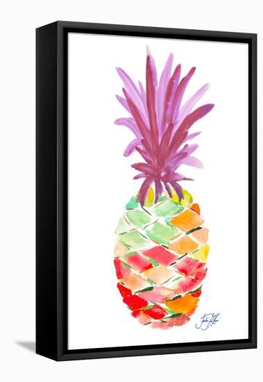 Punchy Pineapple I-Julie DeRice-Framed Stretched Canvas