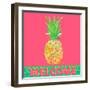 Punchy Pineapple Welcome-Julie DeRice-Framed Art Print