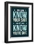 Punctuation: Know Your Shit-Stephen Wildish-Framed Art Print