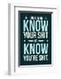 Punctuation: Know Your Shit-Stephen Wildish-Framed Art Print