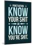 Punctuation: Know Your Shit-Stephen Wildish-Mounted Art Print