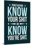 Punctuation: Know Your Shit-Stephen Wildish-Mounted Giclee Print