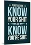 Punctuation: Know Your Shit-Stephen Wildish-Mounted Giclee Print