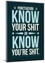 Punctuation: Know Your Shit-Stephen Wildish-Mounted Giclee Print