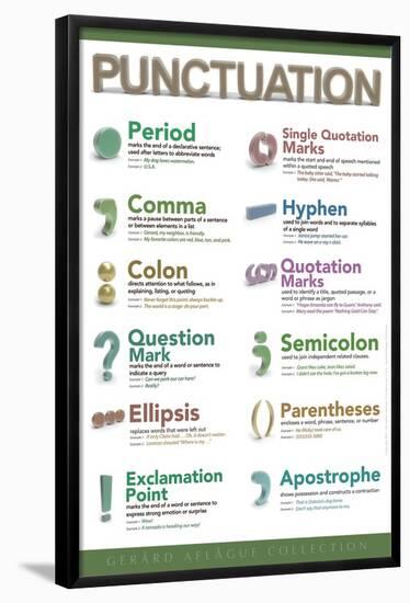 Punctuation-Gerard Aflague Collection-Framed Poster