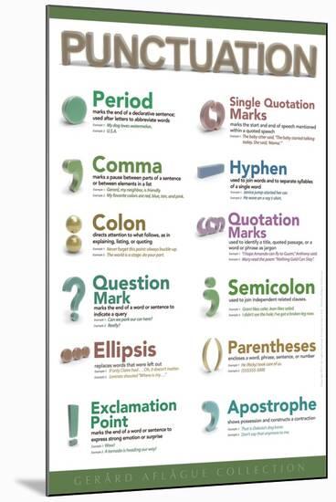 Punctuation-Gerard Aflague Collection-Mounted Poster