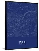 Pune, India Blue Map-null-Framed Poster