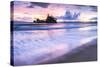 Pungapunga Island at Whangapoua Beach at Sunrise, Coromandel Peninsula, North Island, New Zealand-Matthew Williams-Ellis-Stretched Canvas