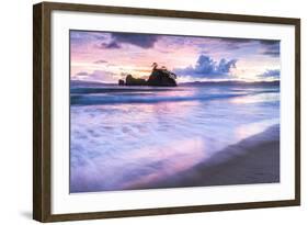 Pungapunga Island at Whangapoua Beach at Sunrise, Coromandel Peninsula, North Island, New Zealand-Matthew Williams-Ellis-Framed Photographic Print