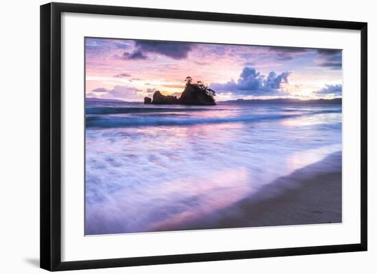 Pungapunga Island at Whangapoua Beach at Sunrise, Coromandel Peninsula, North Island, New Zealand-Matthew Williams-Ellis-Framed Photographic Print