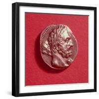 Punic Coin Bearing the Head of Hamilcar Barca (circa 270-228 BC) Minted at Carthage, circa 230 BC-null-Framed Giclee Print