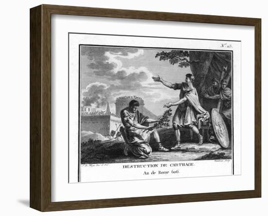 Punic Wars Scipio Blockades Carthage and Perfidiously Obtains Its Surrender-Augustyn Mirys-Framed Art Print