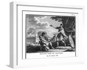 Punic Wars Scipio Blockades Carthage and Perfidiously Obtains Its Surrender-Augustyn Mirys-Framed Art Print
