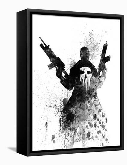 Punisher Watercolor-Jack Hunter-Framed Stretched Canvas