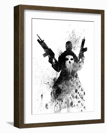 Punisher Watercolor-Jack Hunter-Framed Art Print