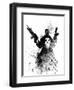 Punisher Watercolor-Jack Hunter-Framed Art Print