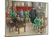 Punishment at School in the Tudor Age-Peter Jackson-Mounted Giclee Print