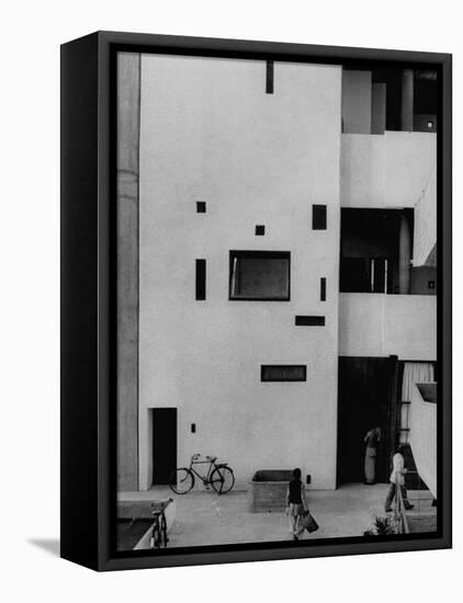 Punjab High Court Building, Designed by Le Corbusier-James Burke-Framed Stretched Canvas
