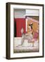 Punjabi illustration of a lady with a hawk. Artist: Unknown-Unknown-Framed Giclee Print
