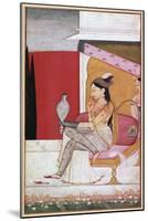 Punjabi illustration of a lady with a hawk. Artist: Unknown-Unknown-Mounted Giclee Print