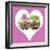 Punk Girl and Boy Hedgehog in Pink Heart Shaped Frame-null-Framed Photographic Print