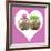 Punk Girl and Boy Hedgehog in Pink Heart Shaped Frame-null-Framed Photographic Print