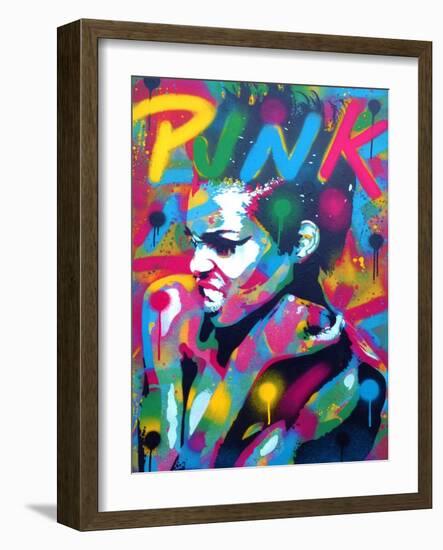 Punk-Abstract Graffiti-Framed Giclee Print