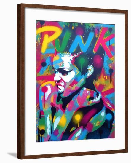 Punk-Abstract Graffiti-Framed Giclee Print