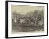 Punt Fishing on the Thames-Henry Woods-Framed Giclee Print