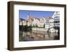 Punt on Neckar River, Old Town of Tuebingen, Stiftskirche Church, Baden Wurttemberg, Germany-Markus Lange-Framed Photographic Print