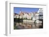 Punt on Neckar River, Old Town of Tuebingen, Stiftskirche Church, Baden Wurttemberg, Germany-Markus Lange-Framed Photographic Print