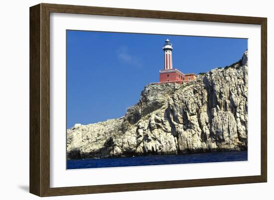 Punta Carena Lighthouse, Anacapri, Italy-George Oze-Framed Photographic Print