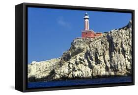 Punta Carena Lighthouse, Anacapri, Italy-George Oze-Framed Stretched Canvas