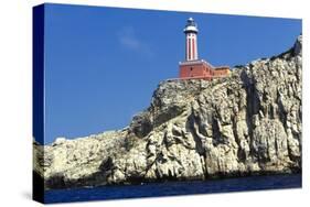 Punta Carena Lighthouse, Anacapri, Italy-George Oze-Stretched Canvas