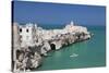 Punta San Francesco and Old Town, Vieste, Gargano, Foggia Province, Puglia, Italy, Europe-Markus Lange-Stretched Canvas