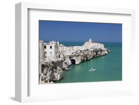 Punta San Francesco and Old Town, Vieste, Gargano, Foggia Province, Puglia, Italy, Europe-Markus Lange-Framed Photographic Print