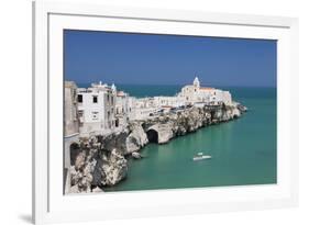 Punta San Francesco and Old Town, Vieste, Gargano, Foggia Province, Puglia, Italy, Europe-Markus Lange-Framed Photographic Print