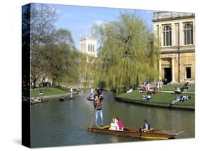 Punting, Cambridge, Cambridgeshire-Peter Thompson-Stretched Canvas