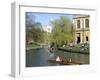 Punting, Cambridge, Cambridgeshire-Peter Thompson-Framed Photographic Print