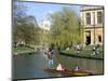 Punting, Cambridge, Cambridgeshire-Peter Thompson-Mounted Photographic Print