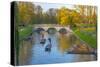 Punting on the Backs, River Cam, Cambridge, Cambridgeshire, England, United Kingdom, Europe-Alan Copson-Stretched Canvas