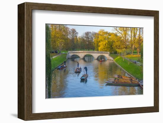 Punting on the Backs, River Cam, Cambridge, Cambridgeshire, England, United Kingdom, Europe-Alan Copson-Framed Photographic Print