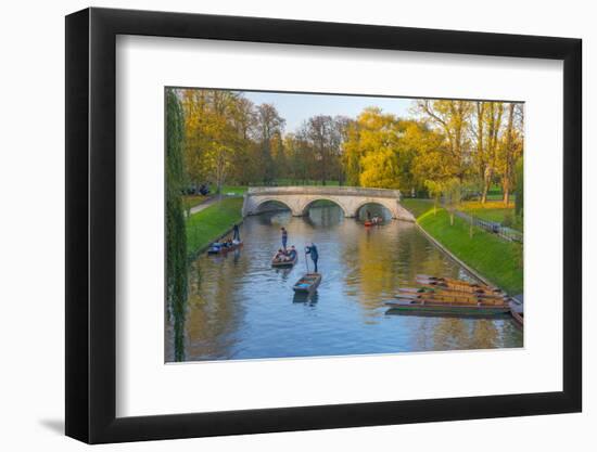 Punting on the Backs, River Cam, Cambridge, Cambridgeshire, England, United Kingdom, Europe-Alan Copson-Framed Photographic Print